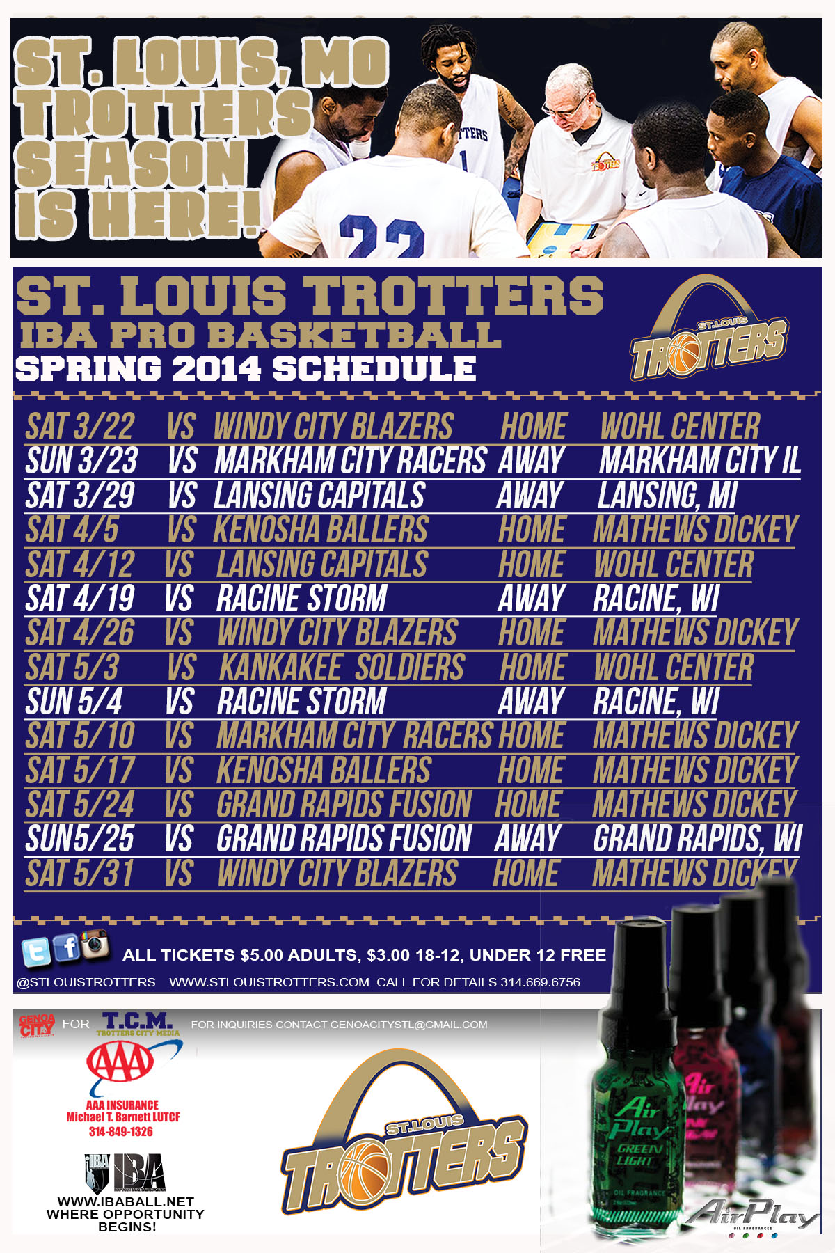 Spring 2014 Schedule